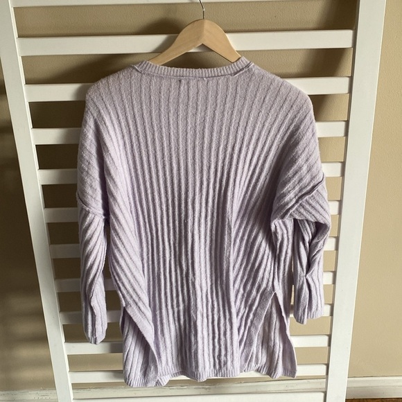 Free People Around the Clock Pullover Oversize Sweater Tunic Lavender Size XS - Picture 10 of 16